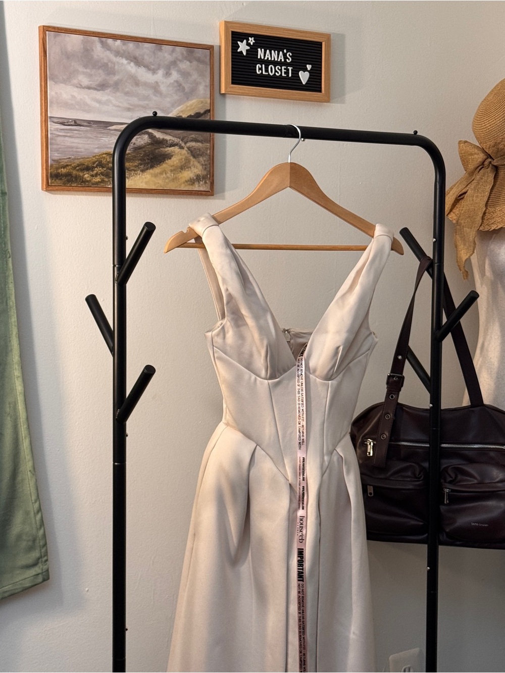 House of CB “Paloma” Dress in Vintage Cream
